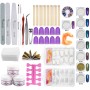 Kit pentru unghii false cu Acril 002 Coscelia + 8 Pigmenti Cameleon Effect 